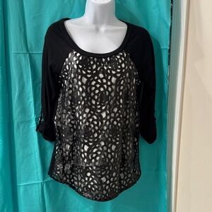 Black and White Women's Top